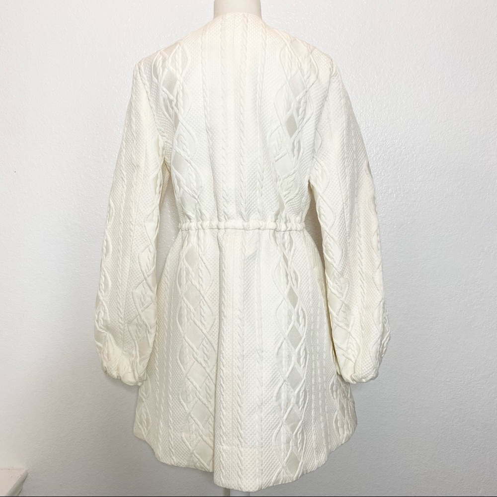 BCBGMAXAZRIA Cream Textured Coat - Picture 2 of 7